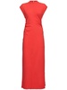 Draped jersey midi dress