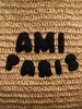 Ami Paris raffia tote bag