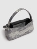 Micro Multipocket laminated suede bag