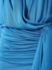 Draped viscose jersey mini dress w/bow