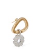 Bicolor crystal flower mono earring
