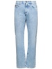 Stonewashed denim straight jeans