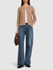Tivoli knit jacquard logo cardigan