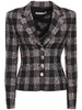 Checked lurex bouclé jacket