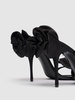 105mm Flower satin sandals