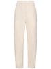Cotton blend striped high rise pants