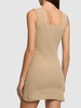 Chunky knit cotton blend mini dress