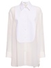 Silk chiffon tuxedo shirt