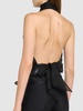 Couture bow silk organza top