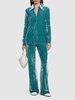 Velvet jersey straight pants