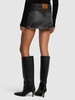 Embellished cotton mini skirt
