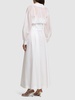 Stretch cotton poplin long dress