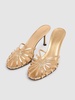 75mm Rachel metallic leather mules