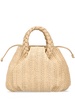 Medium Bombon raffia top handle bag
