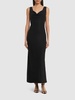 Double drape long dress