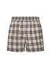 Cotton twill checked shorts