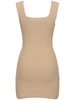 Chunky knit cotton blend mini dress