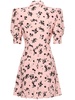 Printed silk short sleeve mini dress
