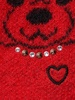 Wool knit vest w/ bear and crystals