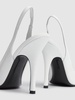 105mm Fiona leather slingback heels