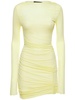 Draped jersey mini dress