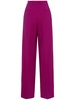 Stretch wool wide pants