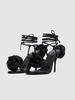 105mm Flower satin sandals