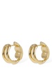 B Chain brass hoop earrings