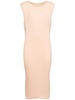 Pleated sleeveless midi dress