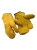 Three-Finger Leather Mitt - Durable, Warm Work Mittens with Sherpa Lining
