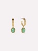 - Gemstone Hoop Earrings - Dobby