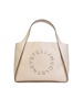Stella Mccartney Logo Tote Bag In Almond White 'Alter Mat' Women