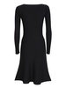Dress With Black Sweetheart Neckline