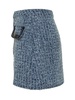 Self-Portrait Mini Textured Denim Skirt