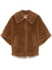 Max Mara Darkness4 Classic Teddy Cape Clothing