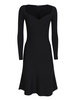 Dress With Black Sweetheart Neckline