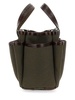 CANVAS AND LEATHER MINI GIARDINIERA TOTE BAG