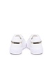 White Low Top Sneakers with Love Birds Diamond Cut in Leather Woman