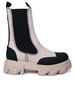 Ganni Beige Leather Ankle Boots Women