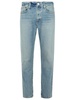'Curtise' Light Blue Five-Pocket Jeans With Distress Look In Cotton Man