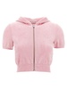T By Alexander Wang Logo Chenille Cropped Hoodie