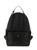 Black Unisex Backpack In Polyurethane With Adjustable Straps