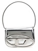 Metallic Silver Shoulder Bag 1Dr Compact With Adjustable Strap