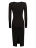 Rear Slit Cut-out Detail Longsleeved Dress
