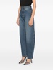 Alaïa Women Barrel-Leg Faded Denim Jeans