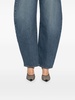 Alaïa Women Barrel-Leg Faded Denim Jeans