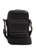 Vertical leather crossbody bag