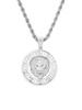 Stainless Steel & Simulated Diamond Lion Pendant Necklace