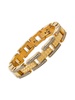 18K Goldplated Stainless Steel & Simulated Diamond Stud Link Bracelet