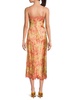 Peride Floral Silk Slip Midi-Dress